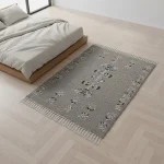 Gray Camel Wool Bedside Carpet