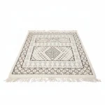 White Sheep Wool Bedside Carpet - Image 2