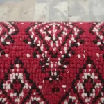 Handcrafted Red Wool Carpet - Image 5