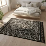 Black Sheep Wool Bedside Carpet - Image 3