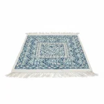 Blue Sheep Wool Bedside Carpet - Image 2