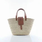 Straw and Leather Bag
