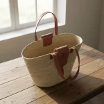 Straw and Leather Bag - Image 3
