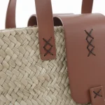 Straw and Leather Bag - Image 5