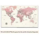 Pink Push Pin World Map - Image 11