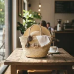 Straw and Jute Tote Bag - Image 4