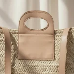 Straw and Leather Handbag - Image 5