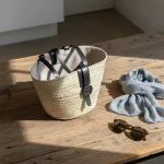 Straw and Leather Handbag - Image 4