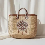Nefta Straw and Leather Bag