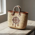 Nefta Straw and Leather Bag - Image 3