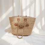 Straw and Leather Bag