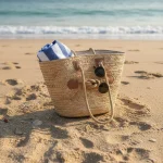 Straw and Leather Bag - Image 3