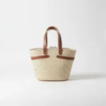 Straw and Leather Handbag - Image 2