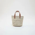Straw and Leather Handbag - Image 2