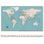 Turquoise Push Pin World Map - Image 11