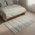 Decorative Berber Pattern Rug – Lightweight Cotton & Polyester (110x80 cm)
